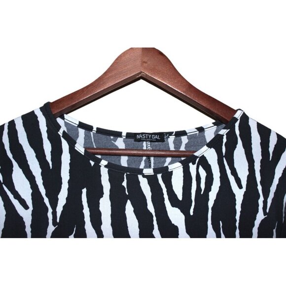 NASTY GAL Be Herd Plus Zebra Midi Dress - Size 16 (XL) - Picture 6 of 14